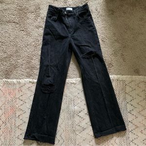 Zara Black Wide Leg Jean